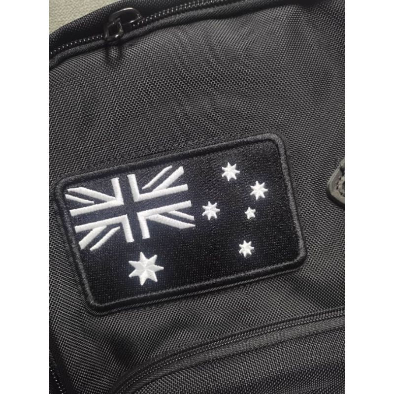 Australian Flag Black & White Velcro Patch