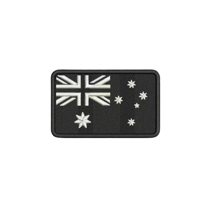 Australian Flag Black & White Velcro Patch