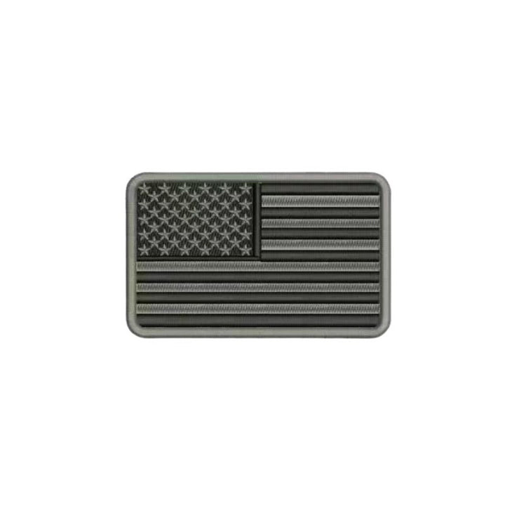 American Flag Black & Gray Velcro Patch